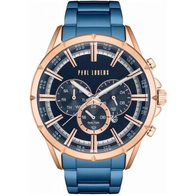 Paul Lorens, Armbanduhr, Herrenuhr PL13605B-6F3, Blau, (Chronograph) Paul Lorens, Armbanduhr, Herrenuhr PL13605B-6F3, Blau, (Chronograph)