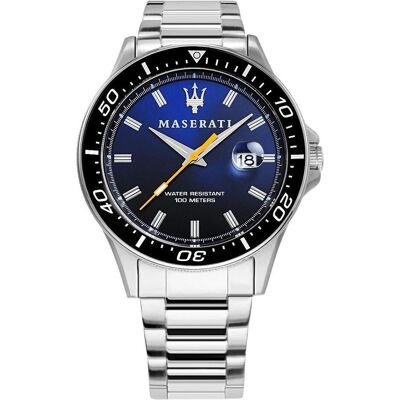 Maserati, Armbanduhr, Sfida, Silber, (Analoguhr, 44 mm) Maserati, Armbanduhr, Sfida, Silber, (Analoguhr, 44 mm)