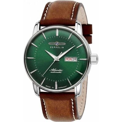 Zeppelin, Armbanduhr, Atlantic 84664 Automatik Uhr 40 mm, Silber, Grün, (Analoguhr, 40 mm) Zeppelin, Armbanduhr, Atlantic 84664 Automatik Uhr 40 mm, Silber, Grün, (Analoguhr, 40 mm)