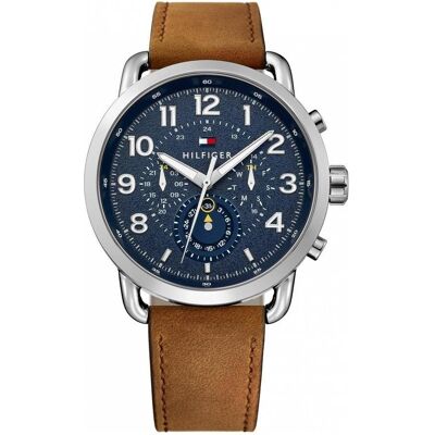 Tommy Hilfiger Armbanduhr, Briggs Leder, Braun, (Chronograph, 46 mm) Tommy Hilfiger Armbanduhr, Briggs Leder, Braun, (Chronograph, 46 mm)