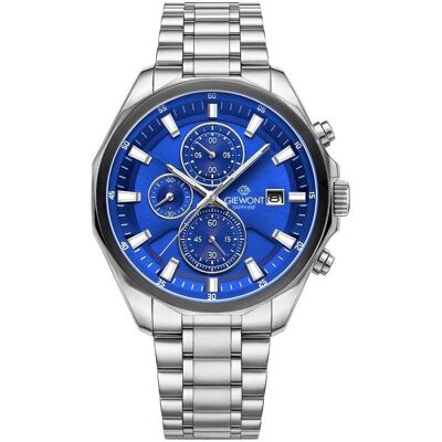 Giewont, Armbanduhr, Zegarek Zegarek Męski Chronograph Sapphire Srebrny Niebieski GW7290-B3, Blau, Silber, (Analoguhr, Chronograph, 46 mm) Giewont, Armbanduhr, Zegarek Zegarek Męski Chronograph Sapphire Srebrny Niebieski GW7290-B3, Blau, Silber, (Analoguhr, Chronograph, 46 mm)
