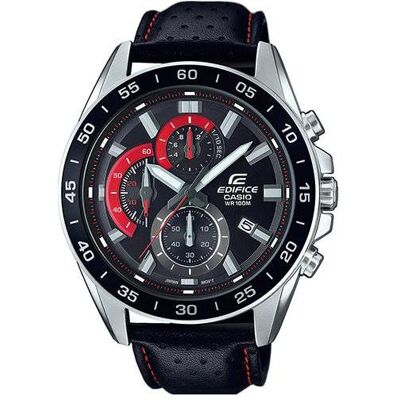 Edifice, Armbanduhr, Classic, Silber, Schwarz, (Analoguhr, Chronograph, 47 mm) Edifice, Armbanduhr, Classic, Silber, Schwarz, (Analoguhr, Chronograph, 47 mm)