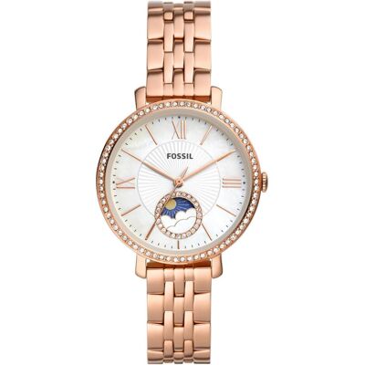 Fossil, Armbanduhr, - Jacqueline Sun Moon ES5165, Weiss, Rosa, Gold, (36 mm) Fossil, Armbanduhr, - Jacqueline Sun Moon ES5165, Weiss, Rosa, Gold, (36 mm)