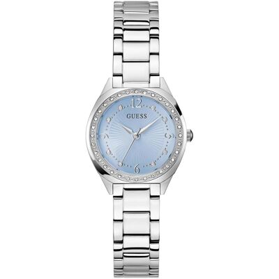 Guess Armbanduhr, Charlotte, Silber, Blau, Türkis, (Analoguhr, 30 mm) Guess Armbanduhr, Charlotte, Silber, Blau, Türkis, (Analoguhr, 30 mm)