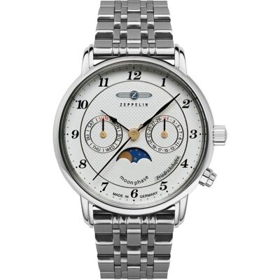 Zeppelin, Armbanduhr, Friedrichshafen Uhr Modell 8537M1 36 mm, Silber, (Analoguhr) Zeppelin, Armbanduhr, Friedrichshafen Uhr Modell 8537M1 36 mm, Silber, (Analoguhr)