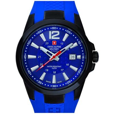 Swiss Alpine Military, Armbanduhr, 70581875, Blau, (Analoguhr, 43 mm) Swiss Alpine Military, Armbanduhr, 70581875, Blau, (Analoguhr, 43 mm)