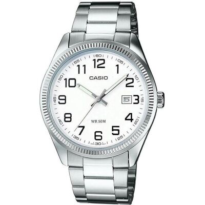 Casio Armbanduhr, Collection, Silber, Weiss, (38 mm) Casio Armbanduhr, Collection, Silber, Weiss, (38 mm)