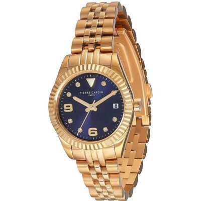 Pierre Cardin, Armbanduhr, Damenuhr CF.1012.MG.3 (Ø 28 mm), Gold, Blau, (28 mm) Pierre Cardin, Armbanduhr, Damenuhr CF.1012.MG.3 (Ø 28 mm), Gold, Blau, (28 mm)