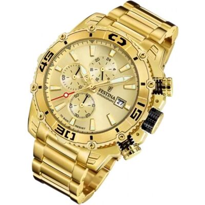 Festina, Armbanduhr, Prestige Kollektion, Gold, (Chronograph, 48.50 mm) Festina, Armbanduhr, Prestige Kollektion, Gold, (Chronograph, 48.50 mm)