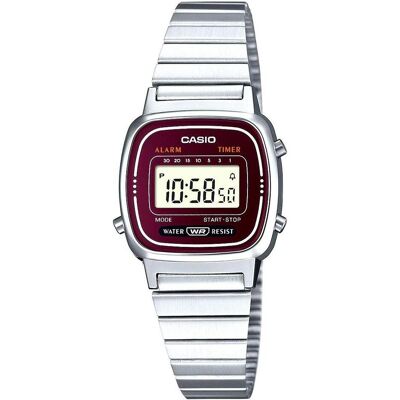 Casio Armbanduhr, Retro Vintage, Rot, Silber, (Digitaluhr, 25 mm) Casio Armbanduhr, Retro Vintage, Rot, Silber, (Digitaluhr, 25 mm)