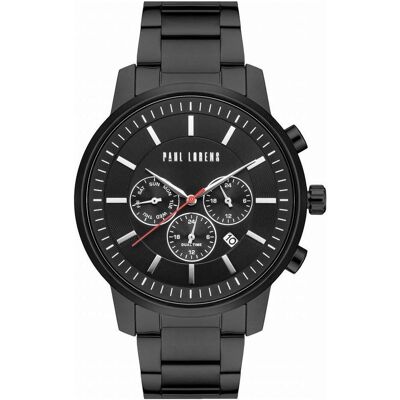 Paul Lorens, Armbanduhr, Herrenuhr PL6647B-1A1 + BOX, Schwarz, (Chronograph, 46 mm) Paul Lorens, Armbanduhr, Herrenuhr PL6647B-1A1 + BOX, Schwarz, (Chronograph, 46 mm)