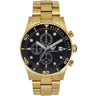 Giorgio Armani Exchange, Armbanduhr, Emporio Armani, Gold, (Chronograph, 43 mm) Giorgio Armani Exchange, Armbanduhr, Emporio Armani, Gold, (Chronograph, 43 mm)