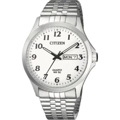 Citizen Armbanduhr, Orologio in Acciaio Inossidabile con Quadrante Bianco Quarzo, Silber, (37.50 mm) Citizen Armbanduhr, Orologio in Acciaio Inossidabile con Quadrante Bianco Quarzo, Silber, (37.50 mm)