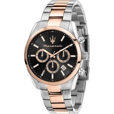 Maserati, Armbanduhr, Attrazione, Mehrfarbig, Rosa, Silber, (Analoguhr, Chronograph, 43 mm) Maserati, Armbanduhr, Attrazione, Mehrfarbig, Rosa, Silber, (Analoguhr, Chronograph, 43 mm)