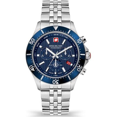 Swiss Military, Armbanduhr, Flagship X Chrono, Silber, (Chronograph, 42 mm) Swiss Military, Armbanduhr, Flagship X Chrono, Silber, (Chronograph, 42 mm)