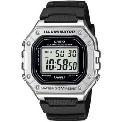 Casio Armbanduhr, Herrenuhr W-218HM-7AVDF + Box, Schwarz, Grau, (Chronograph) Casio Armbanduhr, Herrenuhr W-218HM-7AVDF + Box, Schwarz, Grau, (Chronograph)
