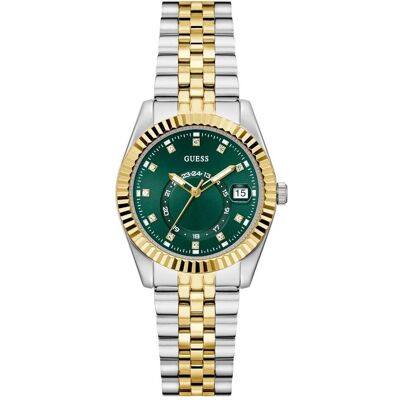 Guess Armbanduhr, Jada, Gold, Grün, Silber, (Analoguhr, 34 mm) Guess Armbanduhr, Jada, Gold, Grün, Silber, (Analoguhr, 34 mm)