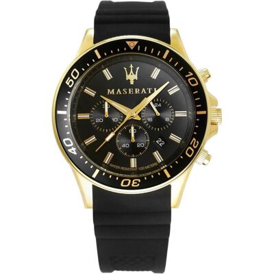 Maserati, Armbanduhr, Sfida, Gold, (Analoguhr, Chronograph, 44 mm) Maserati, Armbanduhr, Sfida, Gold, (Analoguhr, Chronograph, 44 mm)
