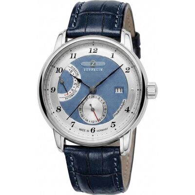 Zeppelin, Armbanduhr, Friedrichshafen 85903 Uhr 42mm, Blau, (Analoguhr, Chronograph, Gangreserveanzeige, 42 mm) Zeppelin, Armbanduhr, Friedrichshafen 85903 Uhr 42mm, Blau, (Analoguhr, Chronograph, Gangreserveanzeige, 42 mm)