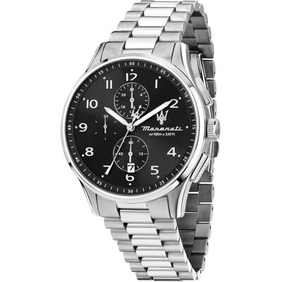 Maserati, Armbanduhr, R8873624007, Silber, Schwarz, (Analoguhr, Chronograph) Maserati, Armbanduhr, R8873624007, Silber, Schwarz, (Analoguhr, Chronograph)