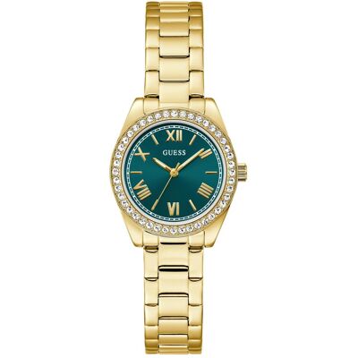 Guess Armbanduhr, Mini Luna, Gold, Grün, (Analoguhr, 30 mm) Guess Armbanduhr, Mini Luna, Gold, Grün, (Analoguhr, 30 mm)