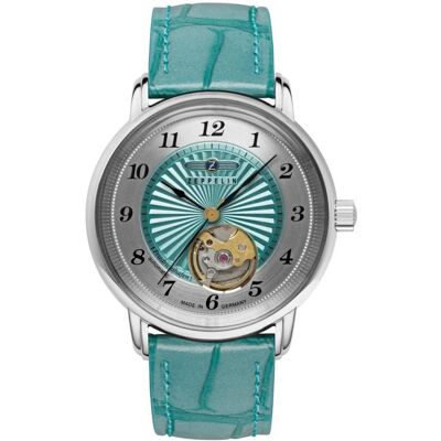 Zeppelin, Armbanduhr, Friedrichshafen 85694 Uhr 36mm, Türkis, Blau, Grün, Silber, (Analoguhr, 36 mm) Zeppelin, Armbanduhr, Friedrichshafen 85694 Uhr 36mm, Türkis, Blau, Grün, Silber, (Analoguhr, 36 mm)