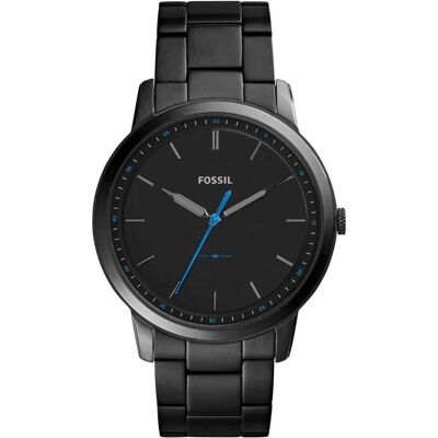 Fossil, Armbanduhr, The Minimalist, Schwarz, (Analoguhr, 44 mm) Fossil, Armbanduhr, The Minimalist, Schwarz, (Analoguhr, 44 mm)