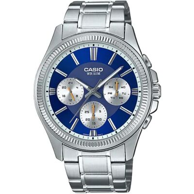Casio Armbanduhr, MTP-1375PD-2A1VEF Timeless, Blau, Silber, (Analoguhr, 42 mm) Casio Armbanduhr, MTP-1375PD-2A1VEF Timeless, Blau, Silber, (Analoguhr, 42 mm)