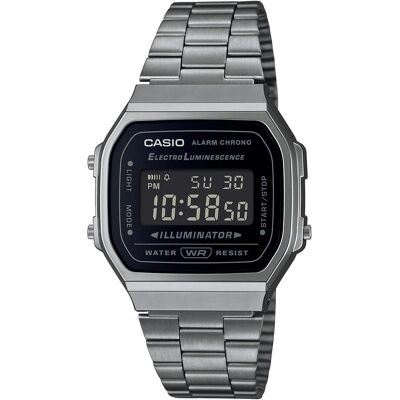 Casio Armbanduhr, A168WGG-1BDF, Silber, Gold, Schwarz, Grau, (Digitaluhr, 37 mm) Casio Armbanduhr, A168WGG-1BDF, Silber, Gold, Schwarz, Grau, (Digitaluhr, 37 mm)