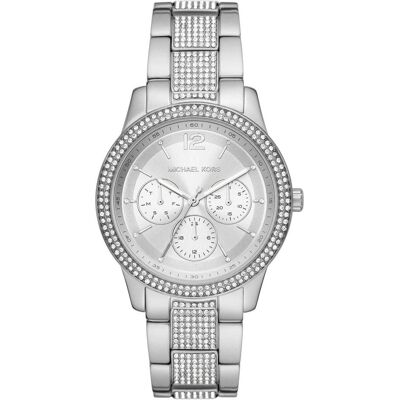 Michael Kors, Armbanduhr, Tibby, Schwarz, Silber, (Chronograph, 40 mm) Michael Kors, Armbanduhr, Tibby, Schwarz, Silber, (Chronograph, 40 mm)
