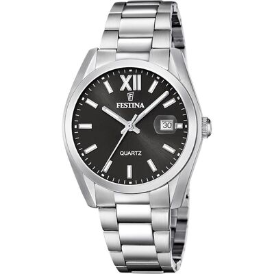 Festina, Armbanduhr, F20707/6, Silber, Schwarz, (Analoguhr, 40 mm) Festina, Armbanduhr, F20707/6, Silber, Schwarz, (Analoguhr, 40 mm)