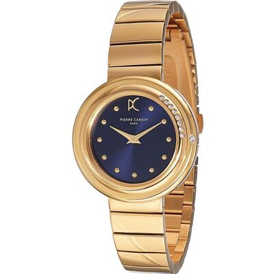 Pierre Cardin, Armbanduhr, Damenuhr CF.1010.MG (Ø 32 mm), Gold, Blau, (32 mm) Pierre Cardin, Armbanduhr, Damenuhr CF.1010.MG (Ø 32 mm), Gold, Blau, (32 mm)