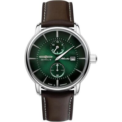 Zeppelin, Armbanduhr, Uhr Uhr Atlantic 8426-4, Automatik, Grün, Silber, Braun, (Analoguhr, 42 mm) Zeppelin, Armbanduhr, Uhr Uhr Atlantic 8426-4, Automatik, Grün, Silber, Braun, (Analoguhr, 42 mm)