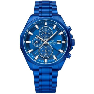 Giewont, Armbanduhr, Zegarek Zegarek Męski Chronograph Sapphire Niebieski GW7290-B5, Silber, Blau, (Analoguhr, Chronograph, 46 mm) Giewont, Armbanduhr, Zegarek Zegarek Męski Chronograph Sapphire Niebieski GW7290-B5, Silber, Blau, (Analoguhr, Chronograph, 46 mm)