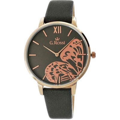 Gino Rossi, Armbanduhr, Laikrodis G.Rossi WATCH – 12177A5-1B3 (zg848d) + BOX, Gold, Pink, Braun, (Analoguhr, 38 mm) Gino Rossi, Armbanduhr, Laikrodis G.Rossi WATCH – 12177A5-1B3 (zg848d) + BOX, Gold, Pink, Braun, (Analoguhr, 38 mm)