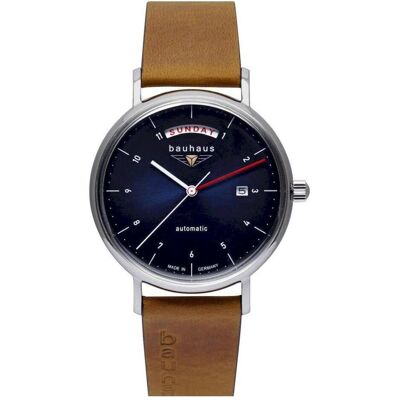 Bauhaus, Armbanduhr, 2162-3, Blau, Braun, (Analoguhr, 41 mm) Bauhaus, Armbanduhr, 2162-3, Blau, Braun, (Analoguhr, 41 mm)