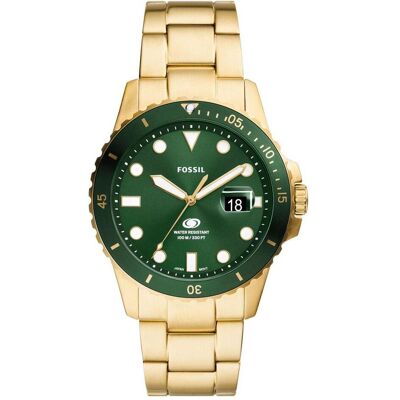Fossil, Armbanduhr, Blue, Gold, (Analoguhr, 42 mm) Fossil, Armbanduhr, Blue, Gold, (Analoguhr, 42 mm)
