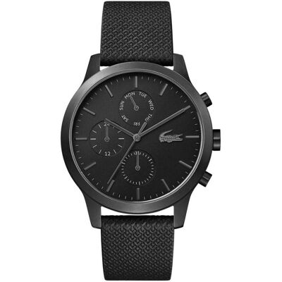 Lacoste, Armbanduhr, 12.12, Schwarz, (Analoguhr, 42 mm) Lacoste, Armbanduhr, 12.12, Schwarz, (Analoguhr, 42 mm)