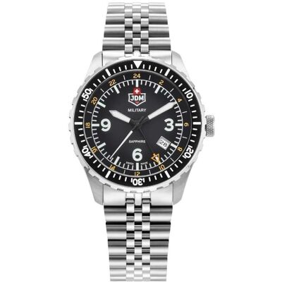 JDM, Armbanduhr, Analoge Herrenuhr mit zeitlosem Design und verstellbarem Armband, Silber, (Analoguhr, 43 mm) JDM, Armbanduhr, Analoge Herrenuhr mit zeitlosem Design und verstellbarem Armband, Silber, (Analoguhr, 43 mm)