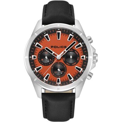Police, Armbanduhr, PEWJF0005804 Malawi, Orange, Schwarz, Silber, (Analoguhr, 45 mm) Police, Armbanduhr, PEWJF0005804 Malawi, Orange, Schwarz, Silber, (Analoguhr, 45 mm)