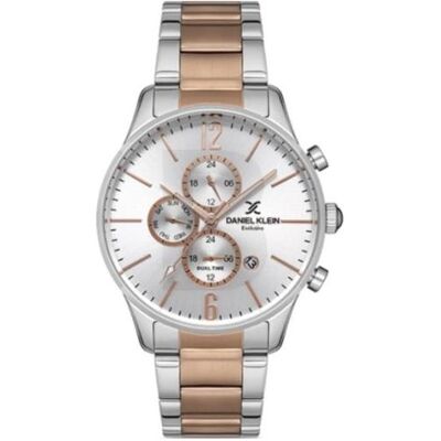 Daniel Klein, Armbanduhr, DK.1.12824-5, Silber, (Analoguhr, Chronograph, 42 mm) Daniel Klein, Armbanduhr, DK.1.12824-5, Silber, (Analoguhr, Chronograph, 42 mm)