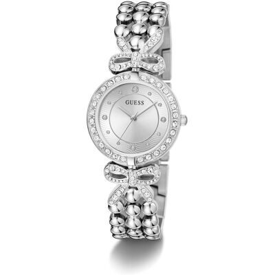 Guess Armbanduhr, Ribbon, Silber, (Uhr mit Schmuckstein, 30 mm) Guess Armbanduhr, Ribbon, Silber, (Uhr mit Schmuckstein, 30 mm)
