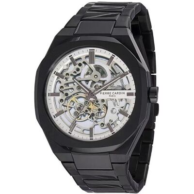 Pierre Cardin, Armbanduhr, Elysee Automatik CF.1002.MB Herrenuhr, Schwarz, Grau, (42 mm) Pierre Cardin, Armbanduhr, Elysee Automatik CF.1002.MB Herrenuhr, Schwarz, Grau, (42 mm)