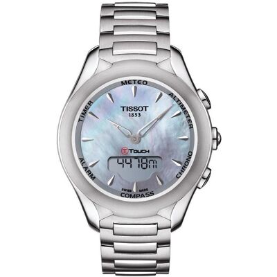 Tissot, Armbanduhr, T-Touch Lady Solar, Silber, (Analoguhr, Swiss Made, 39 mm) Tissot, Armbanduhr, T-Touch Lady Solar, Silber, (Analoguhr, Swiss Made, 39 mm)