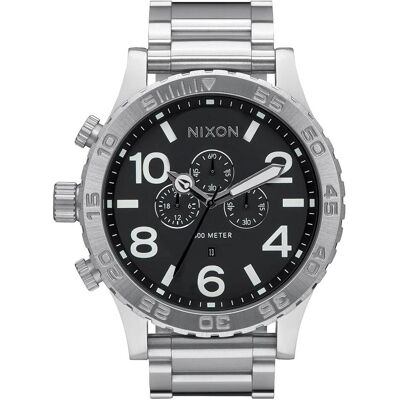 Nixon, Armbanduhr, Analoge Japanische Quarzuhr mit Edelstahlarmband, Silber, (Analoguhr, 51 mm) Nixon, Armbanduhr, Analoge Japanische Quarzuhr mit Edelstahlarmband, Silber, (Analoguhr, 51 mm)