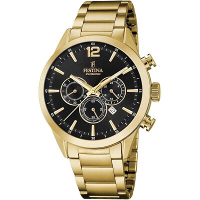 Festina, Armbanduhr, Timeless Chronograph, Gold, (Analoguhr, Chronograph, 44 mm) Festina, Armbanduhr, Timeless Chronograph, Gold, (Analoguhr, Chronograph, 44 mm)