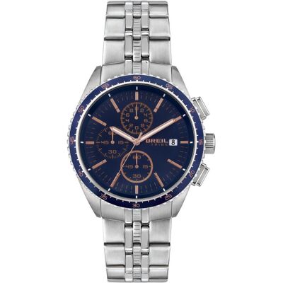 Breil, Armbanduhr, Tribe Net EW0544, Blau, Rosa, Silber, (Analoguhr, Chronograph, 42 mm) Breil, Armbanduhr, Tribe Net EW0544, Blau, Rosa, Silber, (Analoguhr, Chronograph, 42 mm)