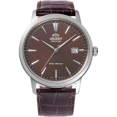 Orient, Armbanduhr, Bambino Automatic RA-AC0F17Y30B Herrenuhr, Braun, Grau, (Analoguhr, 41 mm) Orient, Armbanduhr, Bambino Automatic RA-AC0F17Y30B Herrenuhr, Braun, Grau, (Analoguhr, 41 mm)