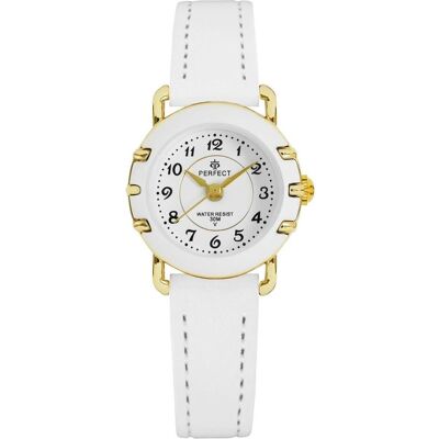 Perfect Day, Armbanduhr, Kommunion-Kinderuhr LP033-03, Weiss, Gold, (Analoguhr, 24 mm) Perfect Day, Armbanduhr, Kommunion-Kinderuhr LP033-03, Weiss, Gold, (Analoguhr, 24 mm)