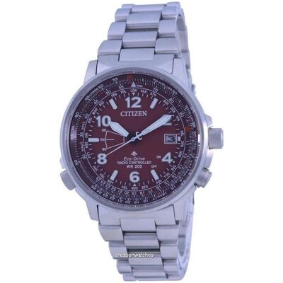 Citizen Armbanduhr, Radio Controllato CB0241-85X, Rot, Weiss, Silber, (Funkuhr, 42.40 mm) Citizen Armbanduhr, Radio Controllato CB0241-85X, Rot, Weiss, Silber, (Funkuhr, 42.40 mm)